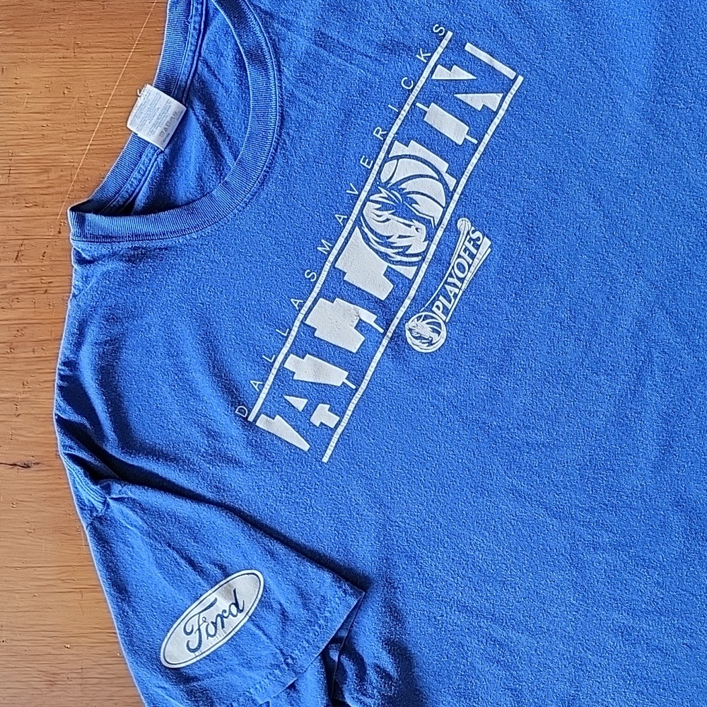 Dallas Maverick's NBA playoffs T-shirt, Blue, Men's XL